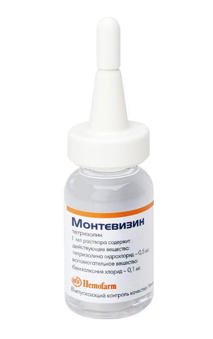 Монтевизин, 0.05%, капли глазные, 10 мл, 1 шт.