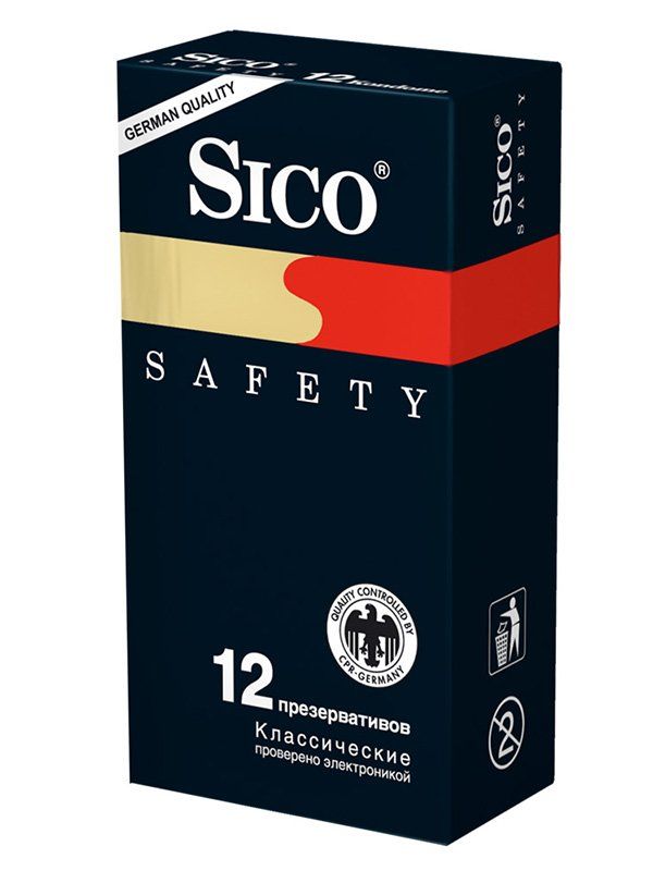 Презервативы Sico Safety, презерватив, 12 шт.