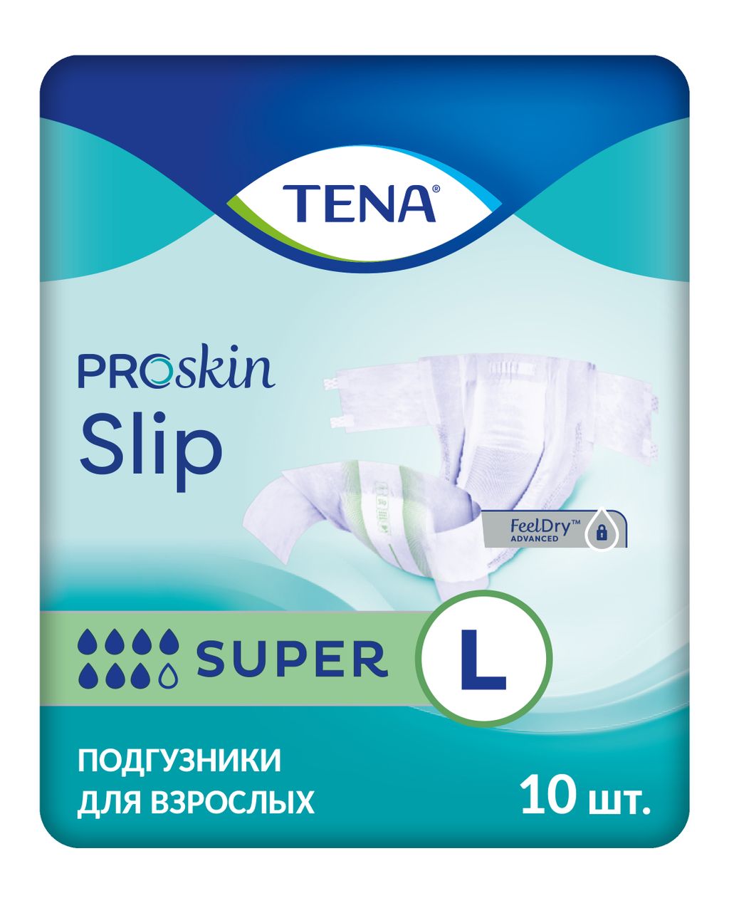 фото упаковки Подгузники для взрослых дышащие Tena Slip Super