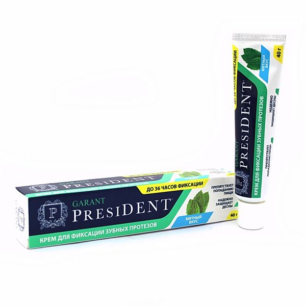 фото упаковки PresiDent Garant Крем для фиксации зубных протезов