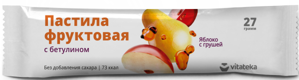 фото упаковки Витатека Пастила фруктовая Яблоко с грушей