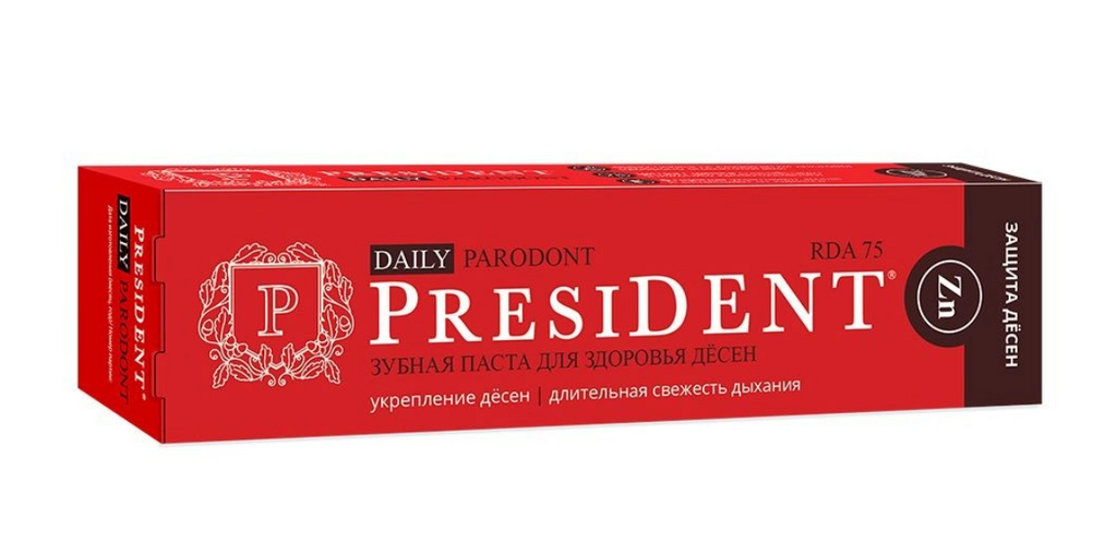 фото упаковки PresiDent Daily Parodont Зубная паста 75 RDA