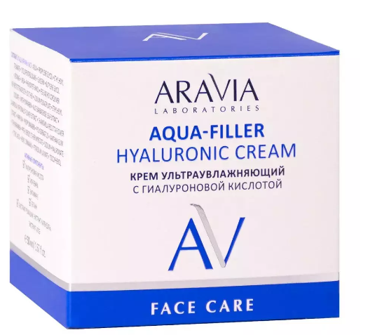 Aravia Laboratories Aqua-Filler Крем ультраувлажняющий, крем для лица, с гиалуроновой кислотой, 50 мл, 1 шт.