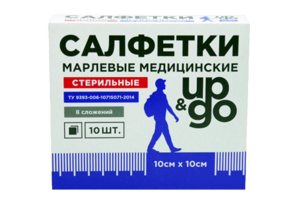 фото упаковки Салфетки марлевые UP&GO