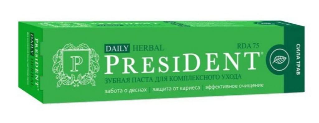 фото упаковки PresiDent Daily Herbal Зубная паста 75 RDA