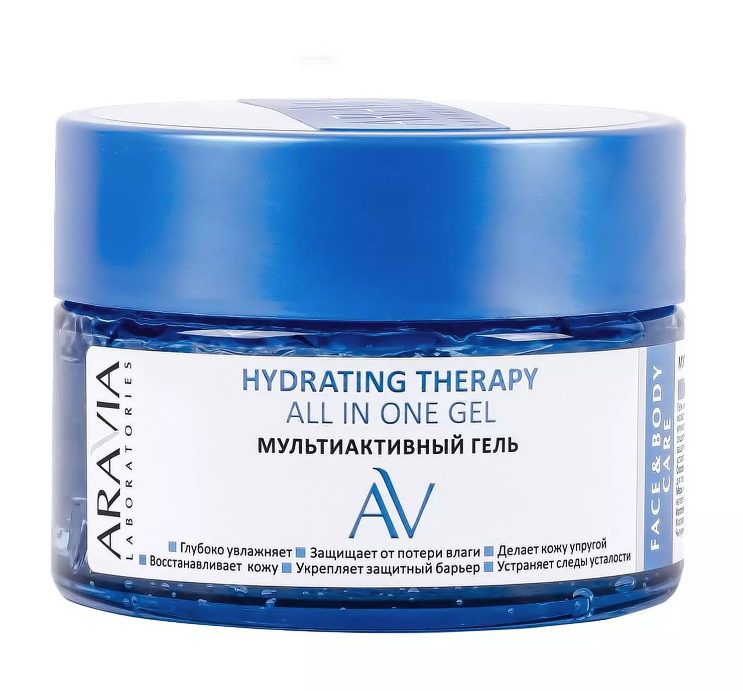 фото упаковки Aravia Laboratories Hydrating Therapy Гель мультиактивный, гель, для лица и тела, 250 мл, 1 шт. фото упаковки Aravia Laboratories Hydrating Therapy Гель мультиактивный
