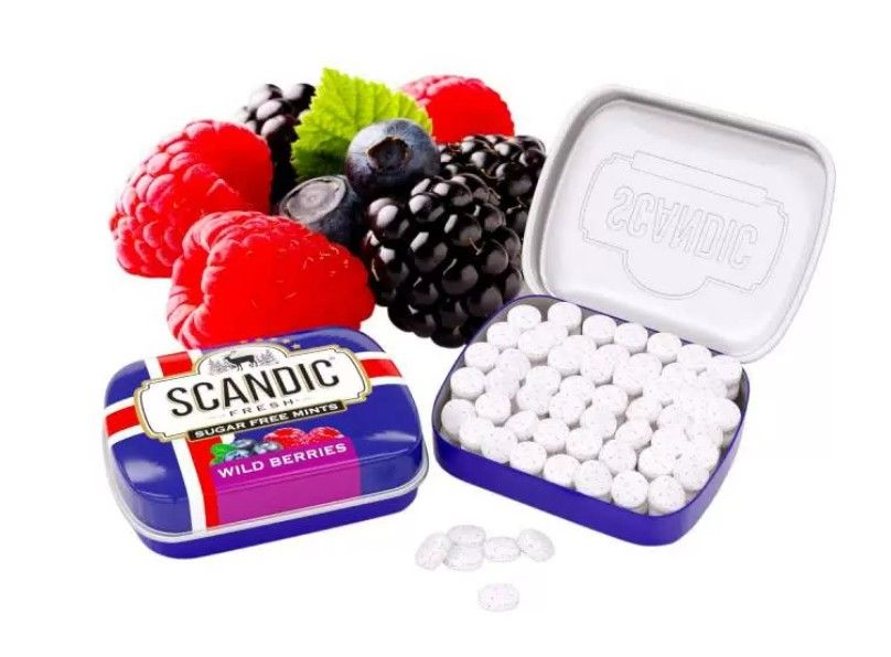 Scandic Конфеты без сахара, конфеты, лесные ягоды, 14 г, 1 шт.