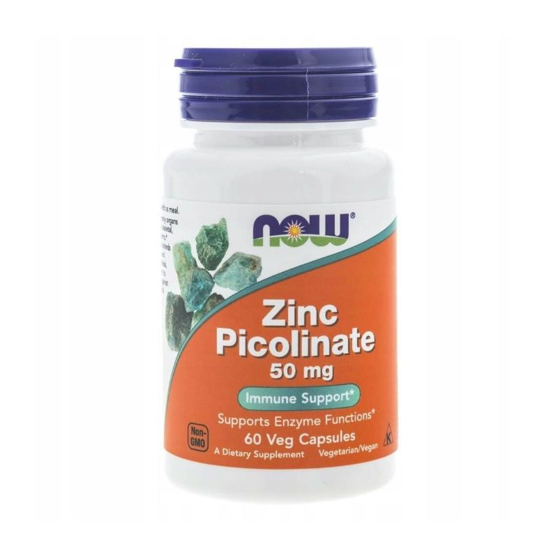 NOW Zinc Picolinate Пиколинат Цинка, 50 мг, капсулы, 60 шт.