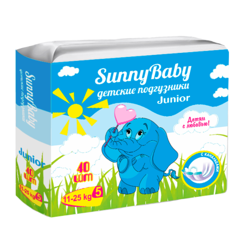фото упаковки Sunnybaby Подгузники детские Junior