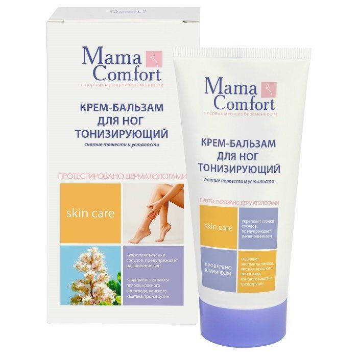 фото упаковки Mama Comfort Крем-бальзам для ног тонизирующий