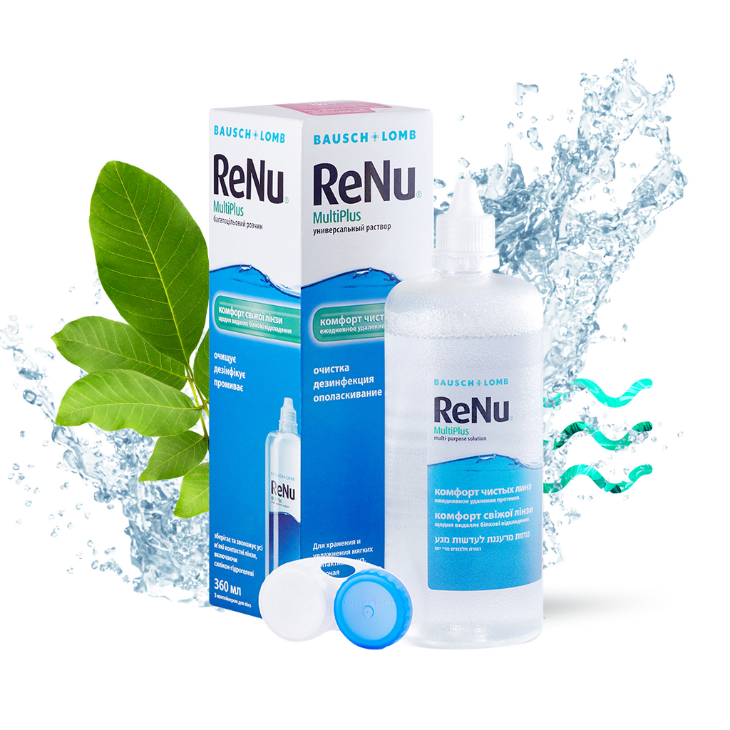 ReNu Multi Plus, раствор для обработки и хранения мягких контактных линз, 360 мл, 1 шт.