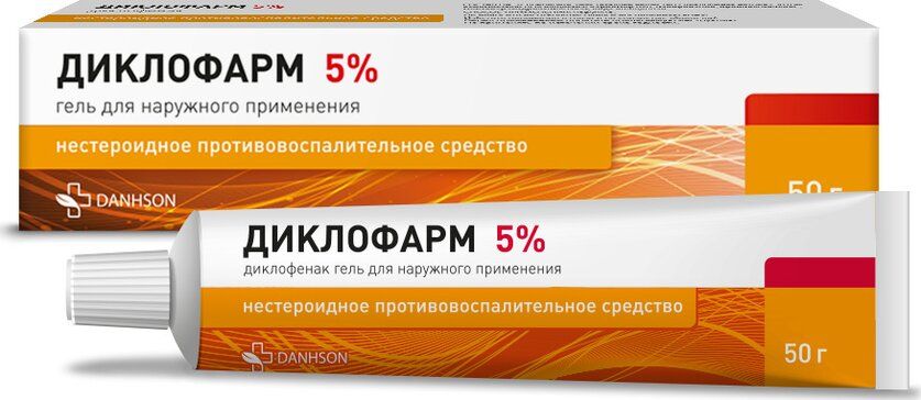 Диклофарм, 5%, гель для наружного применения, 50 г, 1 шт.