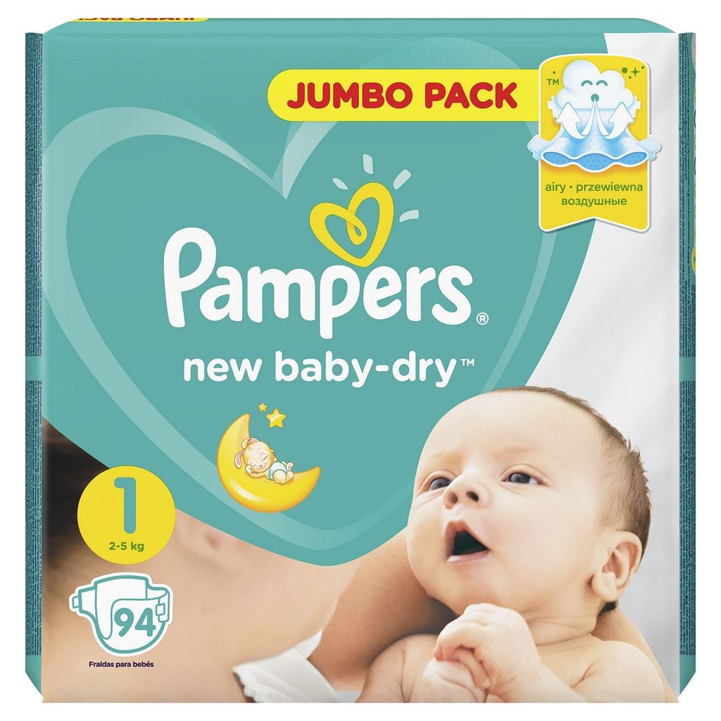 фото упаковки Pampers New baby-dry Подгузники детские
