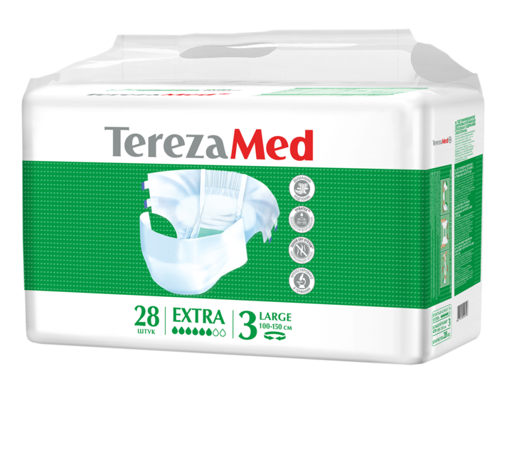 фото упаковки TerezaMed Extra подгузники для взрослых дневные