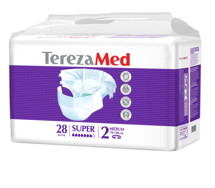 фото упаковки TerezaMed Super подгузники для взрослых ночные