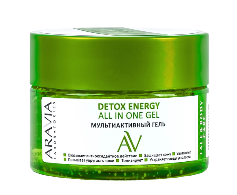 фото упаковки Aravia Laboratories Detox Energy Гель мультиактивный, гель, для лица и тела, 250 мл, 1 шт. фото упаковки Aravia Laboratories Detox Energy Гель мультиактивный
