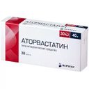 Аторвастатин-Вертекс, 40 мг, таблетки, покрытые пленочной оболочкой, 30 шт.