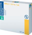 Мидокалм-Рихтер, 100 мг+2.5 мг/мл, раствор для инъекций, 1 мл, 5 шт.
