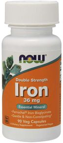 Now Iron Железо двойной силы, 36 мг, капсулы, 90 шт.