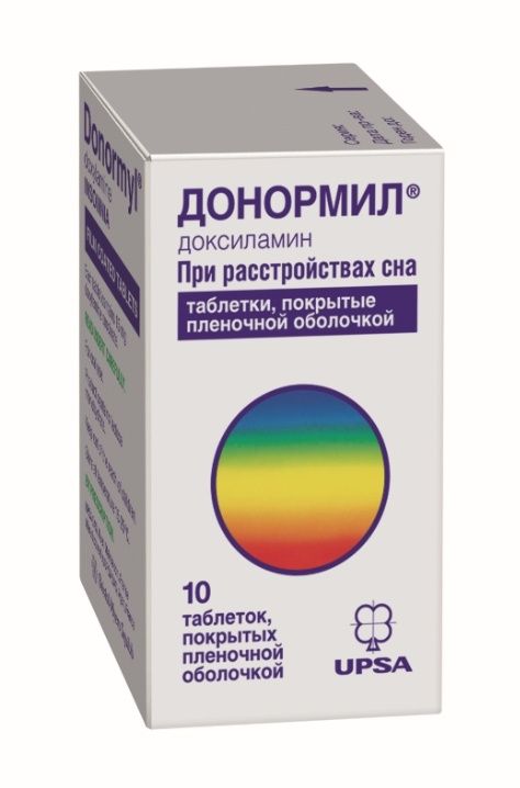 Донормил, 15 мг, таблетки, покрытые пленочной оболочкой, 10 шт. цена