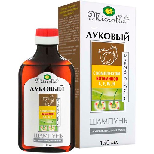 Mirrolla Шампунь луковый с комплексом витаминов, шампунь, 150 мл, 1 шт.