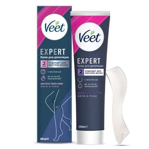 Veet Expert Крем для депиляции, крем, для всех типов кожи, 200 мл, 1 шт.