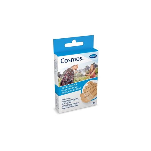 Cosmos Water-Resistant Пластырь, 5размеров, пластырь медицинский, водоотталкивающий, 20 шт.