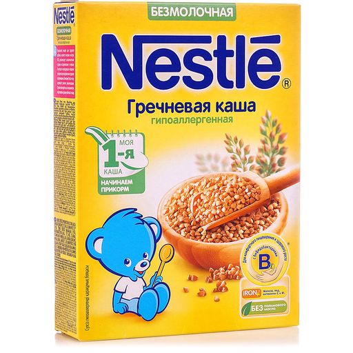 Nestle Каша безмолочная Гречневая , каша детская безмолочная, 200 г, 1 шт. цена