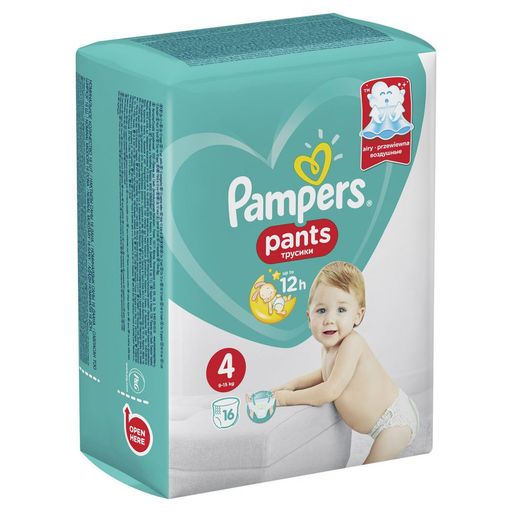 Pampers Pants Подгузники-трусики детские , р. 4, 9-15 кг, 16 шт. цена