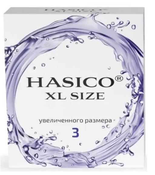 Hasico презервативы увеличенного размера, 3 шт.