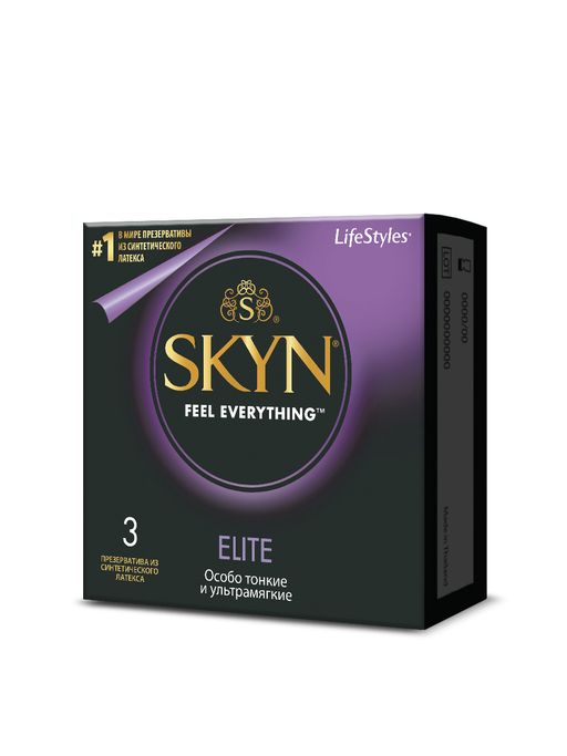 Skyn Elite Презервативы особо тонкие, презерватив, синтетический латекс, 3 шт.