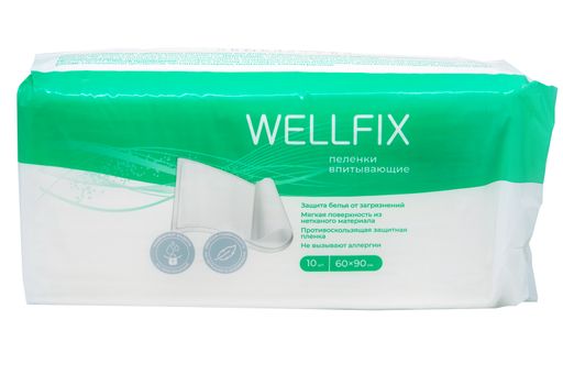 Wellfix Пеленки впитывающие, 60х90 см, 10 шт.