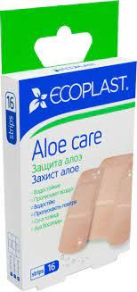 Ecoplast Пластырь Aloe Care набор, пластырь медицинский, нетканая основа, 16 шт.