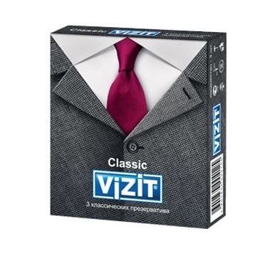 Презервативы Vizit Classic, презерватив, гладкие, 3 шт. цена