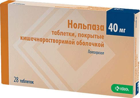 Нольпаза, 40 мг, таблетки, покрытые кишечнорастворимой оболочкой, 28 шт. цена