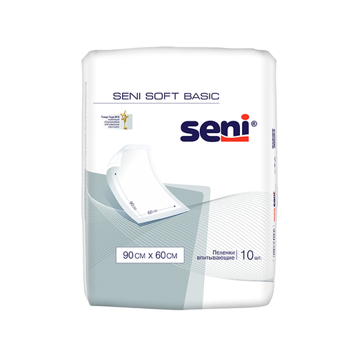 Пеленки впитывающие Seni Soft Basic, 60х90, 10 шт.