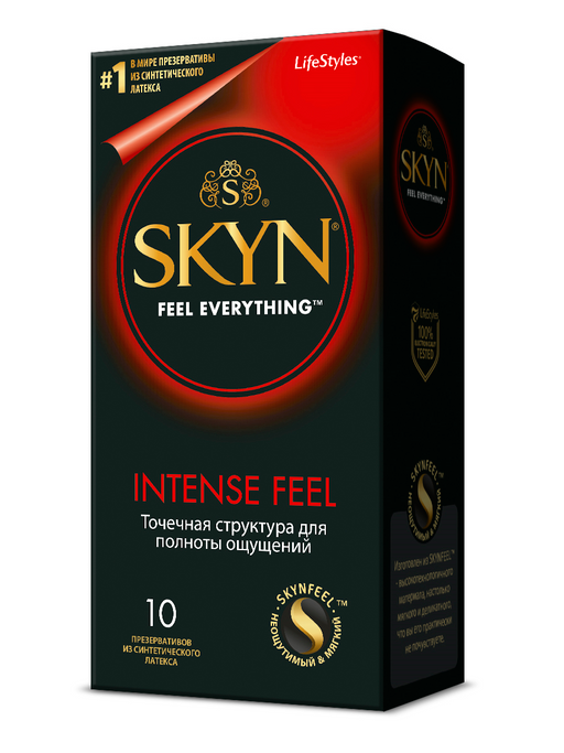 Skyn Intense Feel Презервативы текстурированные, презерватив, синтетический латекс, 10 шт.