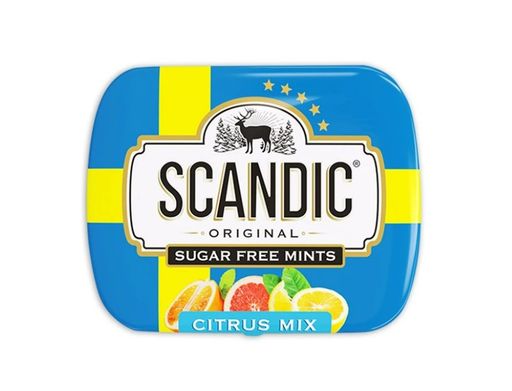 Scandic Конфеты без сахара, конфеты, цитрусовый микс, 14 г, 1 шт.
