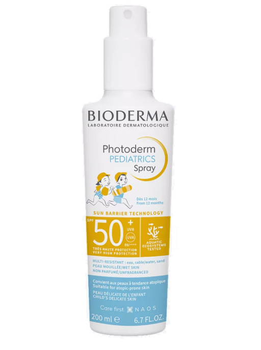 Bioderma Photoderm Pediatrics Спрей солнцезащитный, SPF50, спрей, для детей с 12 месяцев, 200 мл, 1 шт.