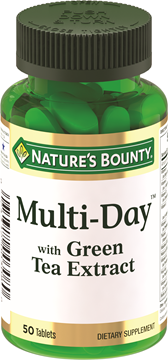 Natures Bounty Мультидэй зеленый чай витаминный комплекс, 1630, 1630мг±4%мг, таблетки, 50 шт.
