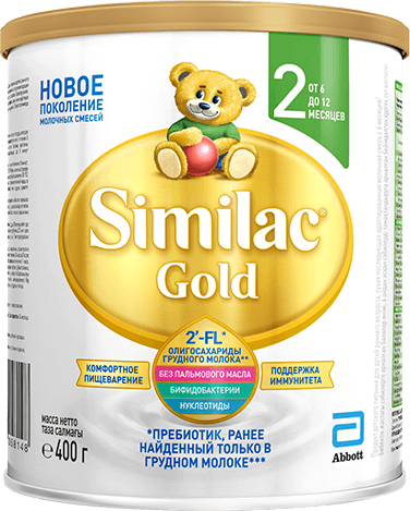 Similac Gold 2, для детей с 6 месяцев, смесь молочная сухая, 400 г, 1 шт.