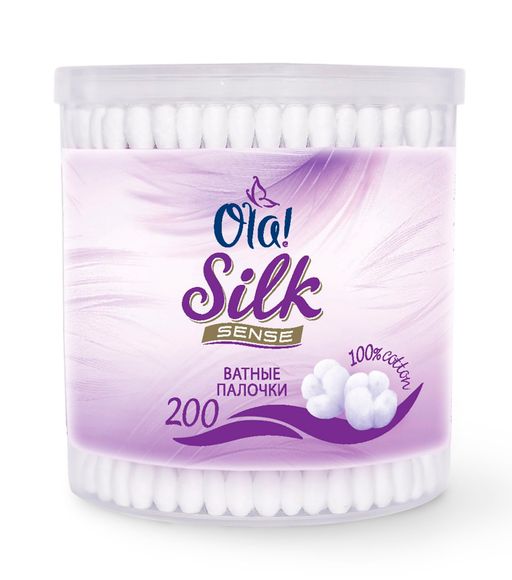 Ola! Silk Sense ватные палочки, в круглой банке, 200 шт. цена