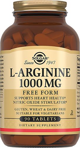 Solgar L-аргинин 1000 мг, 1000 мг, таблетки, 90 шт. цена