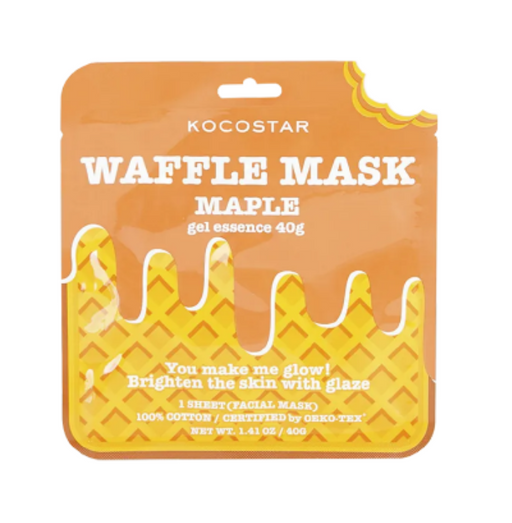 Kocostar Маска для лица омолаживающая вафельная, маска для лица, Кленовый сироп, 40 г, 1 шт.