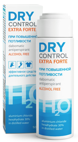 Dry Control Extra Forte дабоматик антиперспирант без спирта 30%, без спирта, 50 мл, 1 шт. цена
