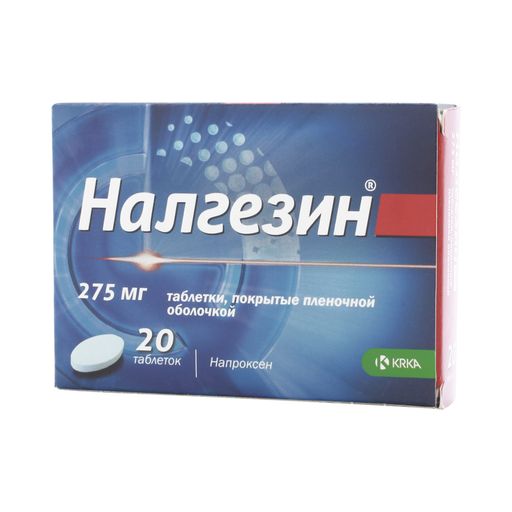 Налгезин, 275 мг, таблетки, покрытые пленочной оболочкой, 20 шт. цена