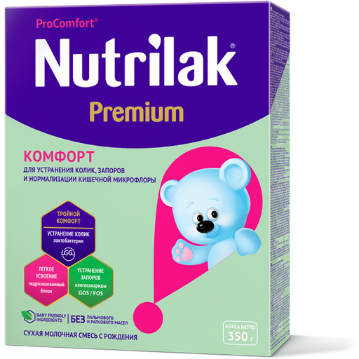 Nutrilak Premium Comfort Смесь молочная 0 мес, смесь молочная сухая, 350 г, 1 шт.