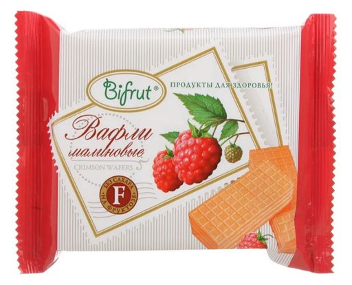 Bifrut Вафли малиновые, вафли, на фруктозе, 60 г, 1 шт.