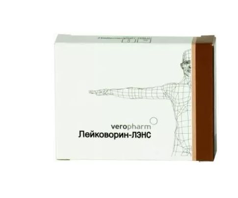Лейковорин-ЛЭНС, 10 мг/мл, раствор для внутривенного и внутримышечного введения, 5 мл, 5 шт.