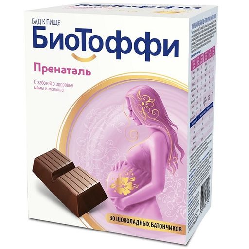 Пренаталь БиоТоффи шоколадный батончик, 30 шт.